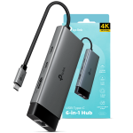 Adaptador Hub RJ45 Tipo C TP-Link 6 en 1 HDMI para Macbook