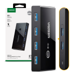 Hub Usb Switch Ugreen para 2 PC 4 Puertos Usb 3.0 Negro