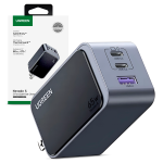 Adaptador Cargador Ugreen 65W 3 Puertos Tipo C & A para Laptops