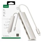 Adaptador Hub Ugreen Tipo C 5 En 1 Hdmi 4k Para Macbook Dorado