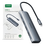 Adaptador Hub Tipo C Ugreen 5 en 1 OTG Samsung Dex HDMI Gris