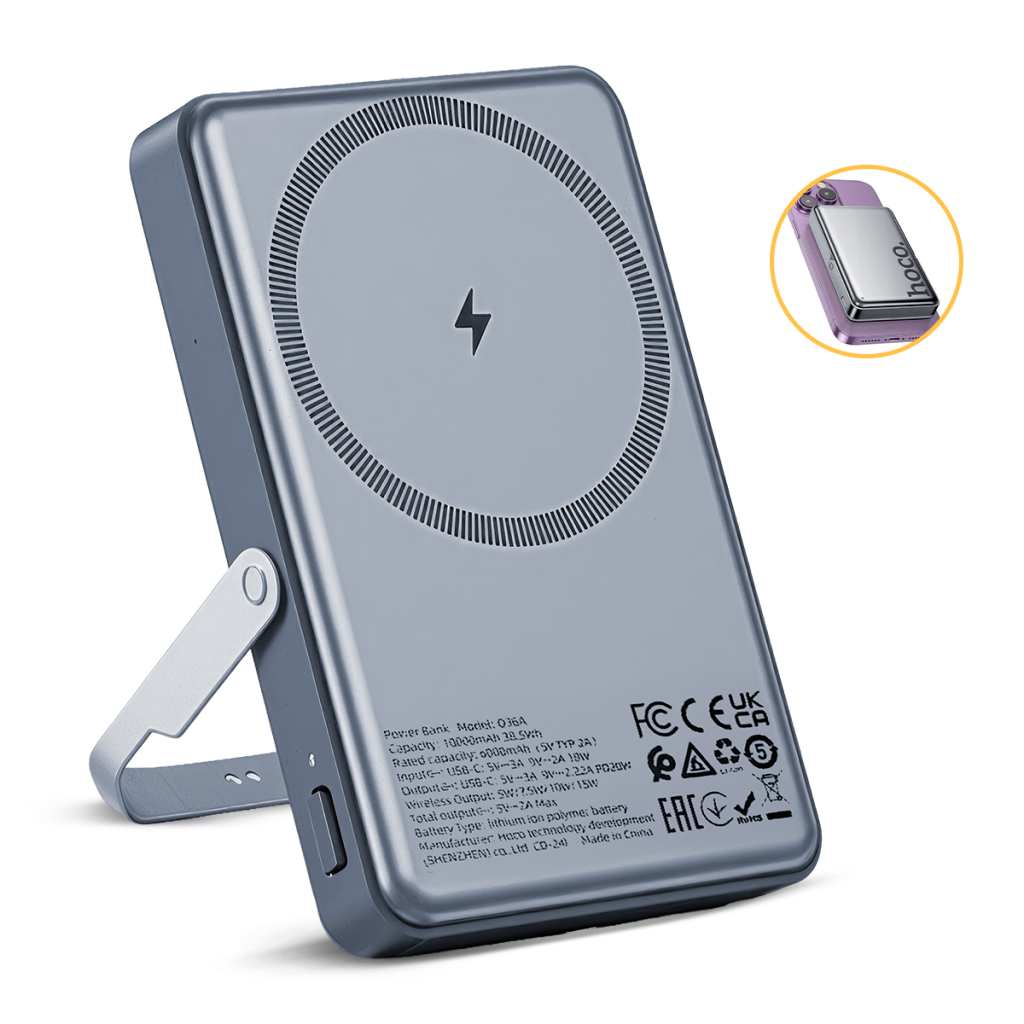 Power Bank Magnetico Hoco Q36A 10000 mAh Gris